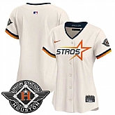 Women's Houston Astros Blank Cream 2025 City Connect Limited Stitched Jersey Dzhi,baseball caps,new era cap wholesale,wholesale hats